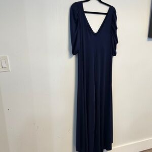 Chic Backless Navy Dress